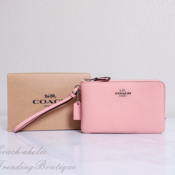 Coach Handbags - NWT Coach Double Corner Zip Wallet in Petal